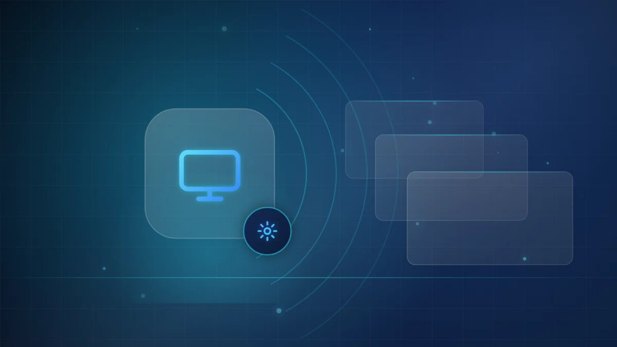 Illustration of a television with a settings icon representing IPTV setup