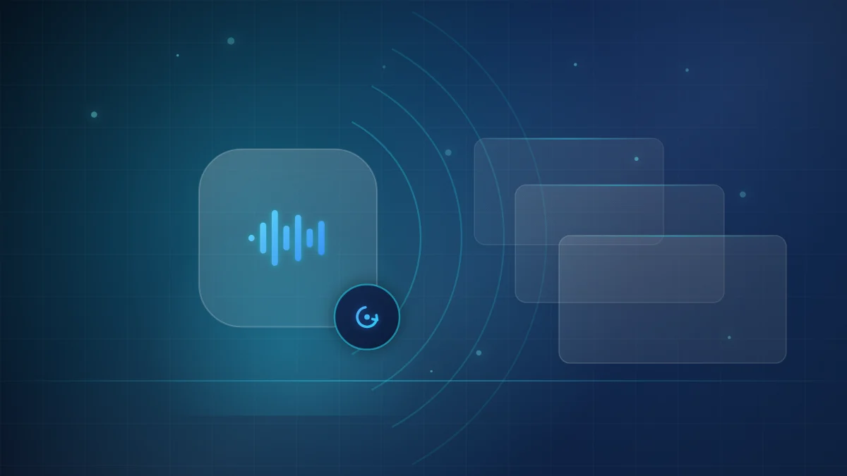 Illustration of an audio waveform with a timing symbol representing sync delay