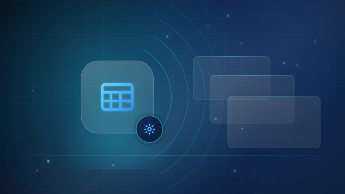 Illustration of a TV programme guide grid with a settings icon, representing IPTV EPG setup