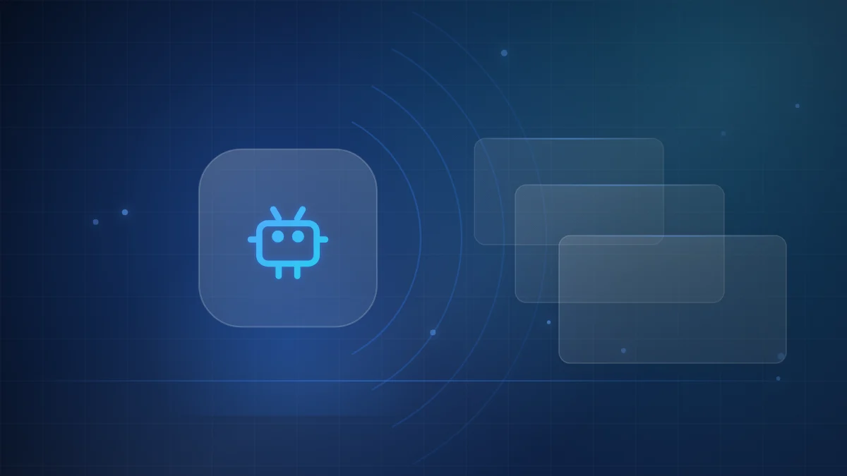 Illustration of an Android-based television streaming device used for IPTV