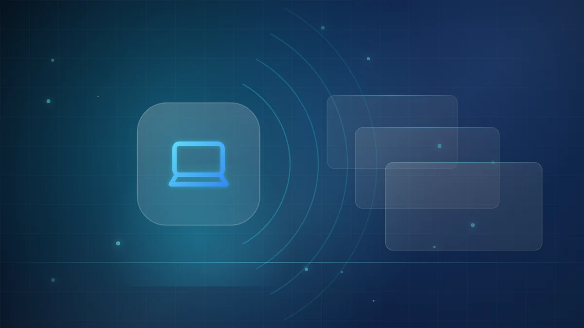 Illustration of a laptop computer used for streaming IPTV on a Mac