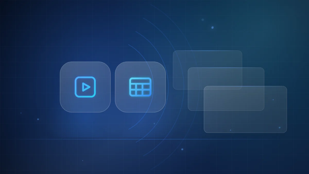 Illustration comparing a player app interface with a programme guide layout, for IPTV Smarters Pro vs TiviMate