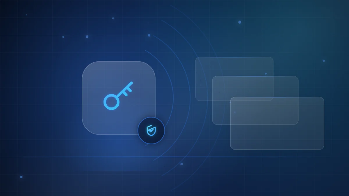 Illustration of a key and verification badge representing subscription activation