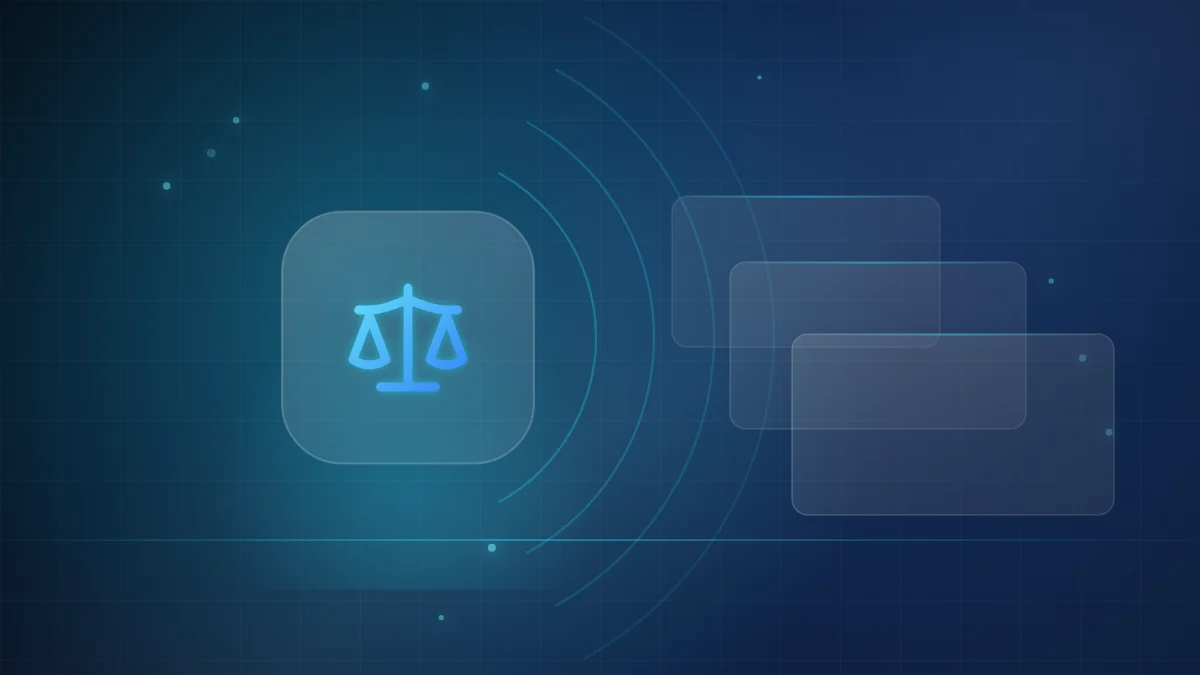 Illustration of a set of scales representing IPTV and the law