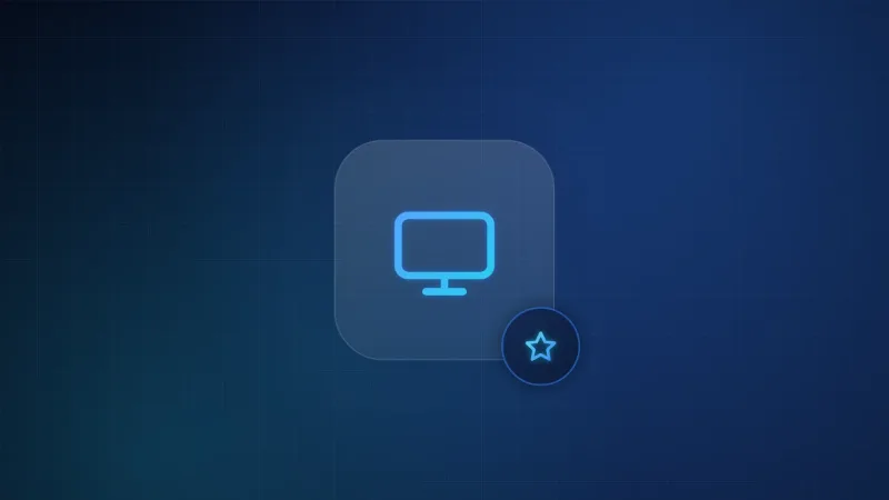 Illustration of a television marked with a star to represent the advantages of IPTV