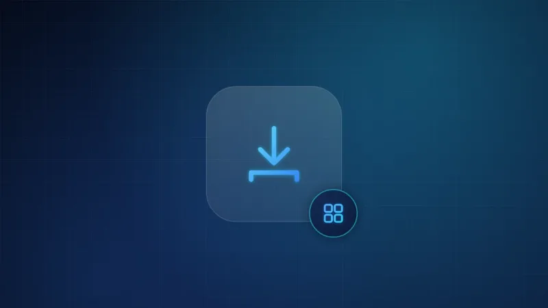 Illustration of an app being downloaded and installed