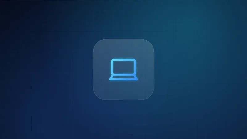 Illustration of a laptop computer used for streaming