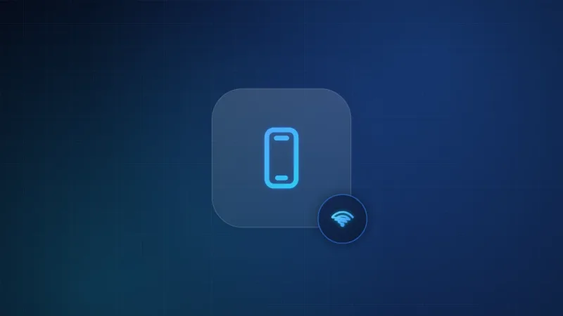 Illustration of a smartphone streaming over a wireless connection