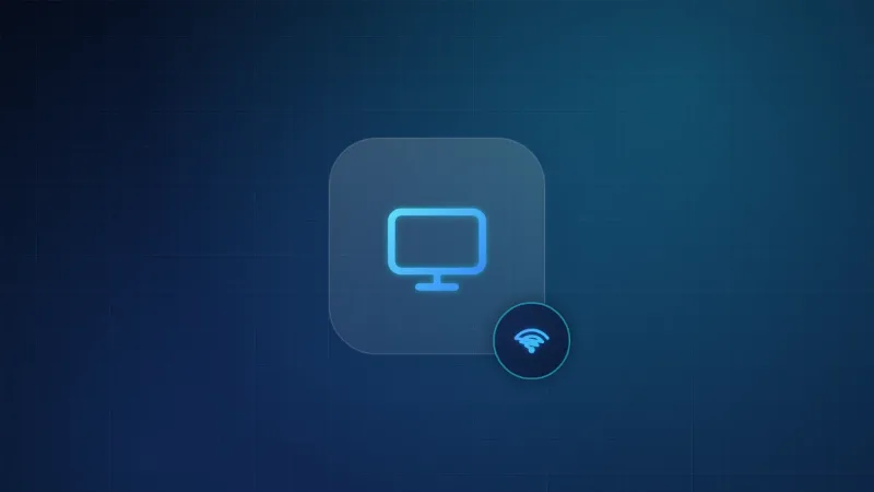 Illustration of a smart television connected to a wireless network