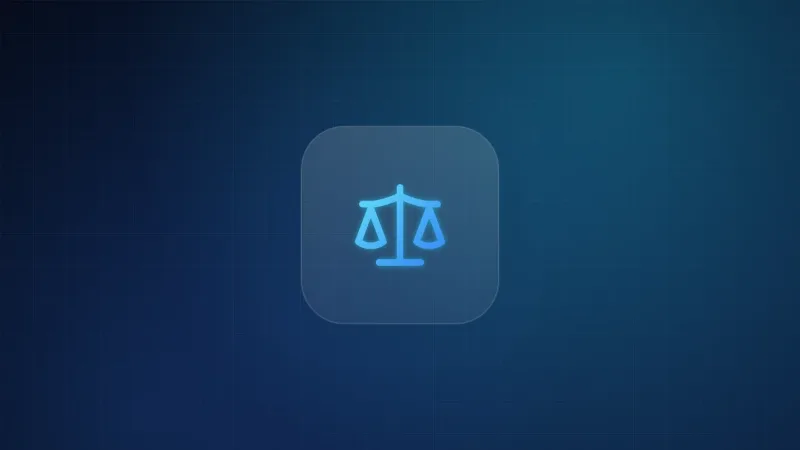 Illustration of a set of scales representing IPTV and the law
